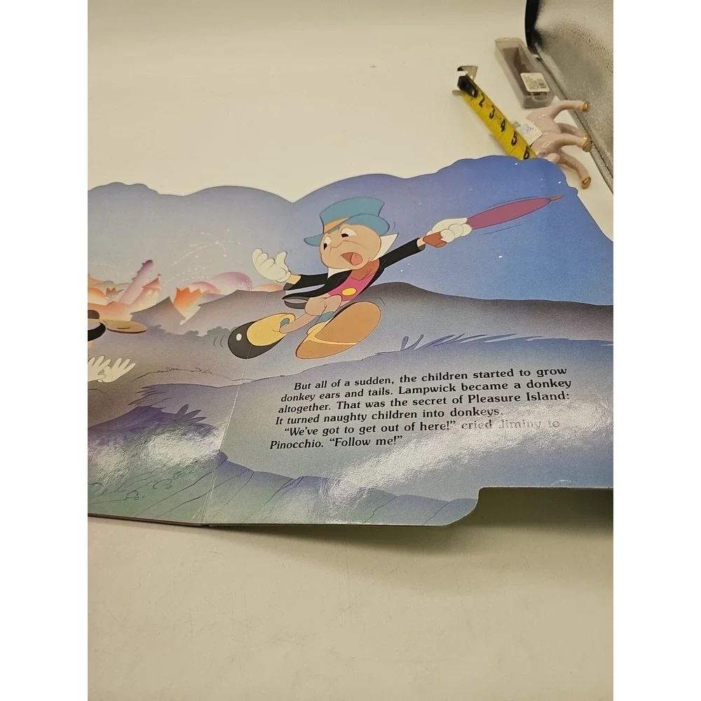 Disney Pinocchio On Pleasure Island Hardback Hardcover Book Vintage 1988 Classic
